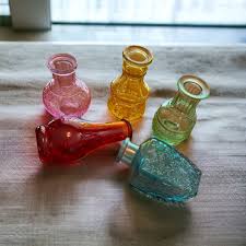 Bud Vase Set 5 Piece Vase Set Glass Mini Bud Vase for ...