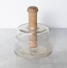 Antique Glass Butter Mold With Wood Handle and Cow Stamp - Etsy