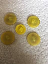 Vintage Yellow & Gold 7/8" Glass Buttons 3/4" Luster Button Lot 105-8 | eBay
