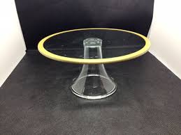 Vintage Small Glass Stand With Gold Trim | eBay