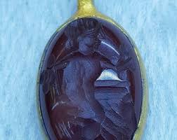 Unique Yeman Old Agate Ancient Stone Roman Worrier Intaglio Gold Gulied Pendant - Etsy Canada