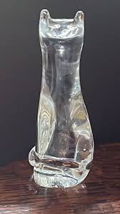 Donald Pollard Steuben Clear Crystal Cat Figurine Signed Blemish 8.5” Original | eBay