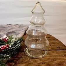 Accents | Vintage Glass Christmas Tree Apothecary Jars Candy Jars | Poshmark