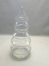 Vnt Anchor Hocking Glass Christmas Tree Shape Candy ...