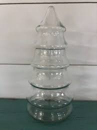 Vintage Glass Christmas Tree Candy Jar Decor Terrarium 10 ...