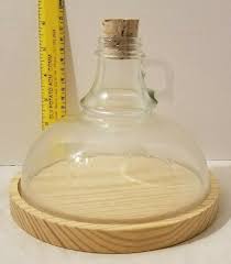 Snack Candy Decanter, has wood base and glass top | eBay