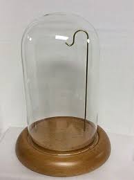 Clock, Doll or Display Glass Dome 4.5" x8"With (Oak Base) & wire #310okw - New | eBay