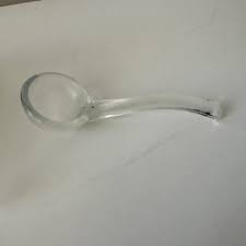 1960s Vintage Pressed Clear Glass Mayonnaise Bowl & Spoon ...