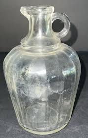 Vintage 7" Clear 16 Panel Pint Glass Syrup Or Vinegar Bottle ...