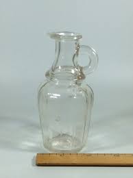 Vintage Small Vinegar Jug Bottle Handle & Spout Paneled 3 oz ...