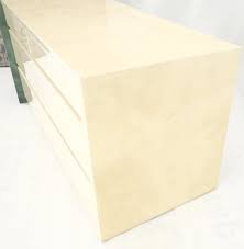 Two Part Side by Side Racetrack Buffed Lacquered Goatskin Dresser Credenza Mint! For Sale at 1stDibs | two sided dresser