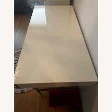 West Elm Reclaimed Wood & Lacquer Desk - AptDeco