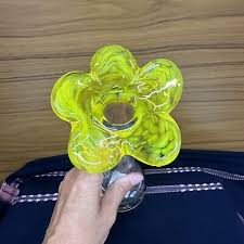 Bird Brain 2004 Blooming Yellow Flower Bud Vase Hand Made Chech Republic 8 1/2” | eBay