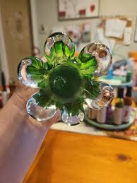 Vintage Art Glass Vase Hand Blown Yellow Jack in the Pulpit Calla Lily Tall | eBay