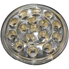 Clear Glass Large Flower Frog 16 Hole. For Sale at Ruby Lane