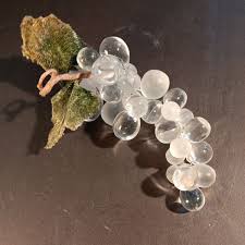 Vintage Acrylic Grape Cluster Clear Transparent Frosted ...