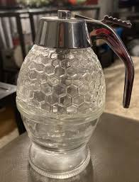 Vintage honey dispenser, Glass honeycomb container with ...