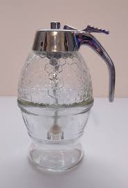 Honeycomb Glass Honey Dispenser 6 Inches Tall Very Good ...