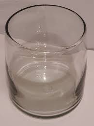 Clear Crystal Vintage GLASS CYLINDER VASE - Round ...