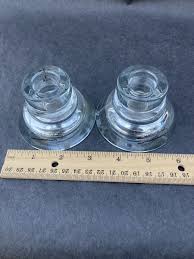 NWT IKEA Pair Glass Candle Holders Use Both Sides Taper or Votive K & M Hagberg | eBay.de