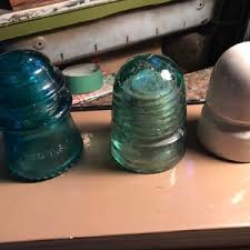 3 Antique Glass Insulators - 2 CPR, 1 Hemingray - Etsy