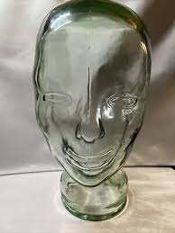 Vintage Glass Head Light Green Tint CLEAR 11.5”Tall | eBay Australia