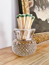 Antique English Sterling Silver and Glass Thistle Shaped Match Striker - Etsy