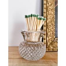 Antique English Sterling Silver and Glass Thistle Shaped Match Striker | Chairish