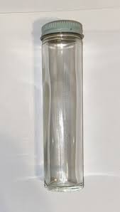 Vintage 5 1/2" High Alka Seltzer Glass Tube Medicine Bottle w Lid Empty | eBay