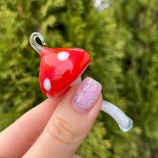 Glass Fly Agaric Mushroom Figurine – Blown Glass Mushroom ...