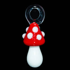 Kyle White Glass - Red Mushroom Pendant – Stoked Progressive ...