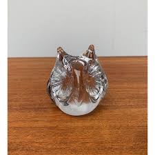 Vintage French Glass Owl Sculpture from Daum, 1970s For Sale ...