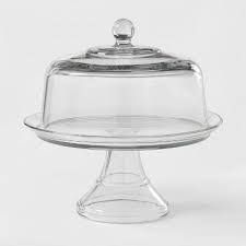Classic 2pc Glass Cake Stand with Dome - Threshold ...