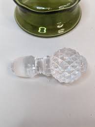 Vintage Green Glass Dansk Designs LTD France Perfume Bottle Cut Glass Stopper | eBay