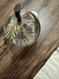 1960S Glass Paperweight Apple Shape | eBay