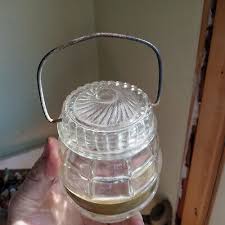 1920s ST.DENIS BATCH CRYSTALS CHYPRE BARREL SHAPE GLASS JAR W/GLASS LID & HANDLE | eBay