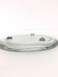 4 clear glass candle holder tray plate | eBay