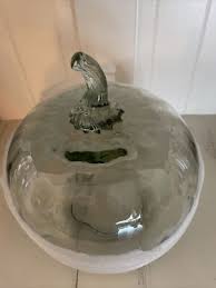 Pottery Barn Pumpkin Recycled Glass CLOCHE LARGE Fall NEW ...