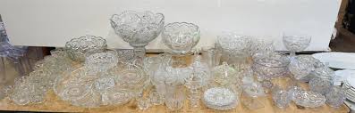 Lot - Collection with Assorted Molded, Cut Glass and Crystal ...