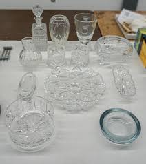 Lot - Collection of Crystal and Glass Table Articles ...