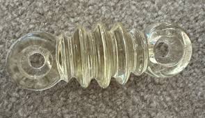 PYREX 3.75” Clear Glass Coil Ribbed Insulator Strain Antenna ...