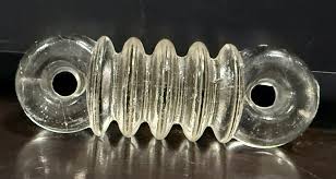 Antique Radio Strain Coil Insulator - 3" x 1" Ribs - Clear ...