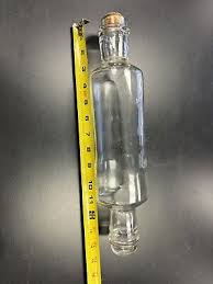 Rolling Pin Vintage Kitchen 1900s Clear Glass Ice Water Bottle Cork | eBay