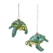 Glitter Turtle Ornaments | Nantucket General Store