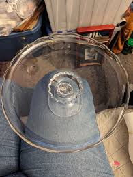 Vintage Depression Glass Cake Plate And Stand Harp Pattern ...