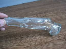 Rare vintage beautiful gun shape glass candy container of ...