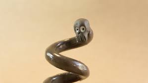 Ceramic Handmade Funny Face Skull Pen Holder ,red Socking ...