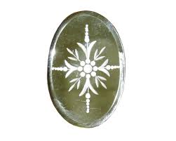 House Parts Mirrored Oval Tieback With 4 Inch Return Posts ...