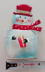 Metal tabletop Snowman Christmas Home Decor | eBay