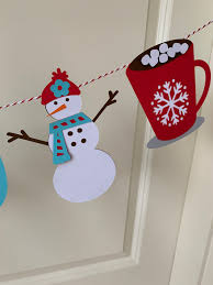 Winter Garland With Snowman, Ice Skates, Hot Chocolate ...